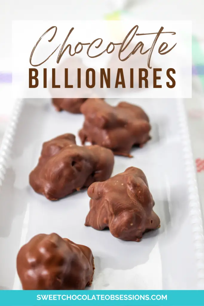 These chocolate billionaires are chewy and crunchy, with a nutty caramelly interior. Perfect for gifting or that nagging chocolate fix.  It will be love at first bite!