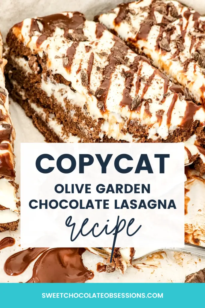 This copycat Olive Garden chocolate lasagna is super easy to make, and is sure to become your family's new favorite dessert!