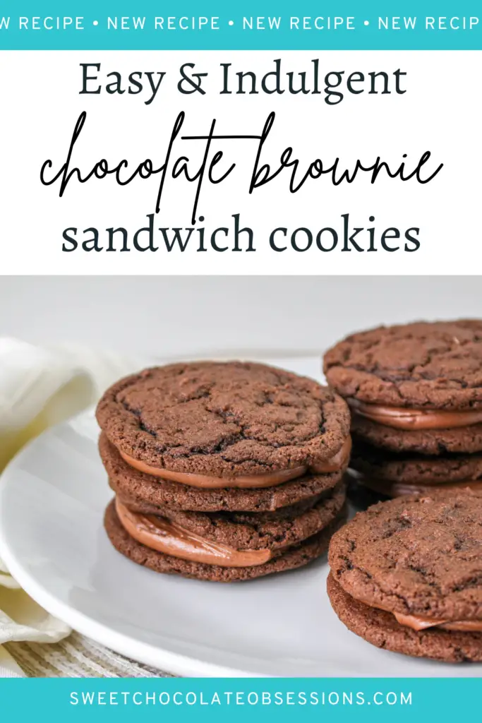 An indulgent, fudgy cookie filled with a homemade chocolate buttercream, these brownie sandwich cookies are a chocolate lovers dream.